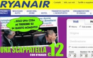 Berlusconi testimonial della pubblicità Ryanair