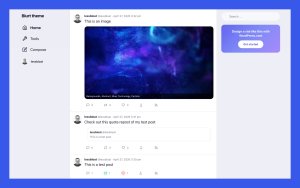 The new social theme that looks like Twitter or Bluesky on WordPress.com