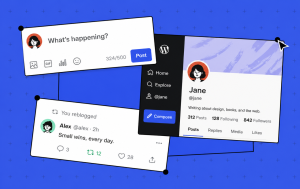 Image of the new WordPress.com theme for social-style publishing.
