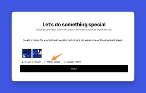 Upload a reference image into Telex