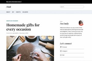 Nook WordPress Theme Homepage Design