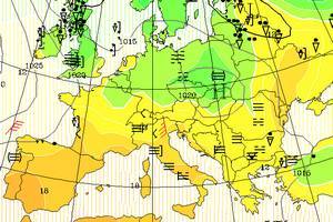 Le nuove temperature per il 15-16 maggio
