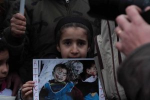 Foto della manifestazione pro Gaza (Roma)