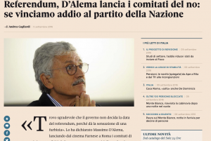 Referendum | Anche D'Alema sta invecchiando male
