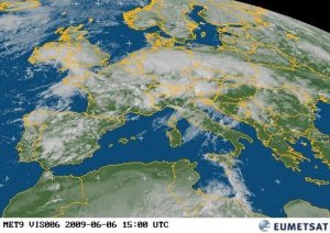 Temperature al venerdì 5 giugno per l'Europa