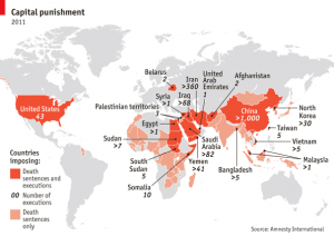 pena di morte 2011 grafico economist 300x212 Pena di morte: nel 2011 meno condanne ma più uccisioni