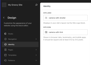 The new Site Logo and Site Icon settings in the WordPress editor