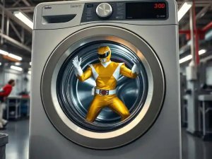 Il Golden Power Ranger finito in lavatrice