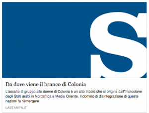 I fatti di Colonia e l'occhio dello sbirro