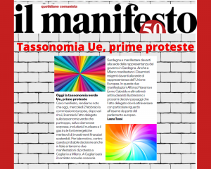 Il Manifesto – Manifestazioni in Italia contro Tassonomia nucleare