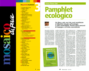 Mosaico di Pace - Pamphlet ecologico