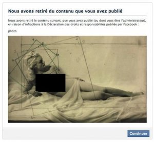 Il seno di un'opera d'arte scandalizza Facebook