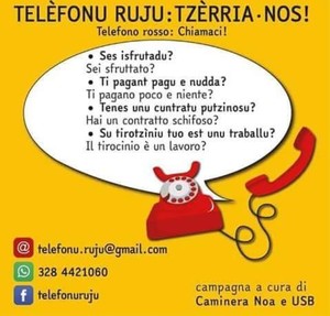 Sardegna, Telèfonu Ruju: nasce il mutuo soccorso dei lavoratori