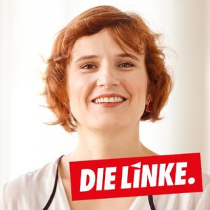 Katja Kipping, co-segretaria del partito della Sinistra tedesca Die Linke a Roma