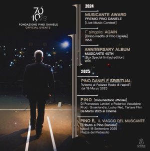 Pino Daniele: per celebrarlo, tante le iniziative, con il sigillo "70/10 Anniversary" della Fondazione Pino Daniele