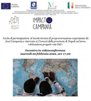 Progetti Sai: al via il tavolo tecnico per i Comuni della Provincia di Napoli