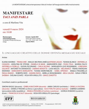 MANIFESTA/re Taci anzi parla: il linguaggio creativo delle donne diventa messaggio sociale