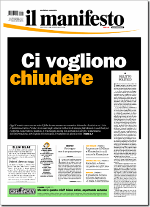 Il Manifesto in liquidazione: è solo colpa del Governo?