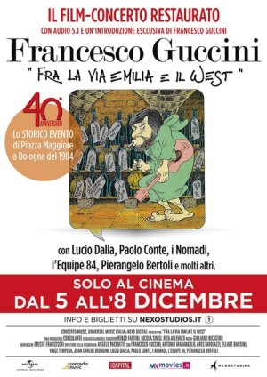 Francesco Guccini: nelle sale, dal 5 all'8 dicembre, "Fra la via Emilia e il West”, il film-concerto girato in Piazza Maggiore, a Bologna