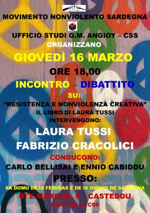 Cagliari. Resistenza e nonviolenza creativa: libro della pace
