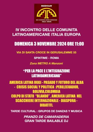 IV Incontro della Comunità Latinoamericana Italia-Europa