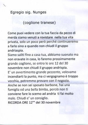 30 novembre, ore 12.00: o chiude il gruppo o qualcuno si farà male