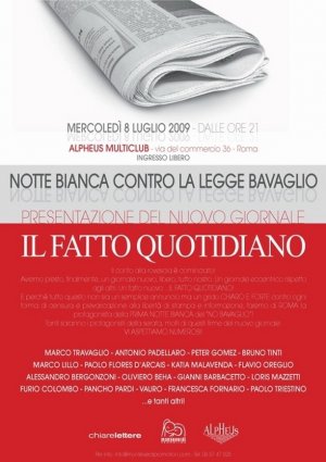 La Notte Bianca contro il Bavaglio