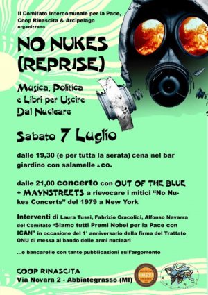 Musica, politica e libri per uscire dal nucleare - NO NUKES (Reprise) con Rete ICAN