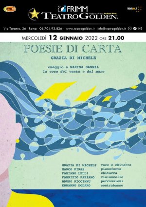 POESIE DI CARTA: omaggio a Marisa Sannia, uno spettacolo di Grazia Di Michele. Il debutto a Roma, al Teatro Golden, il 12 gennaio.