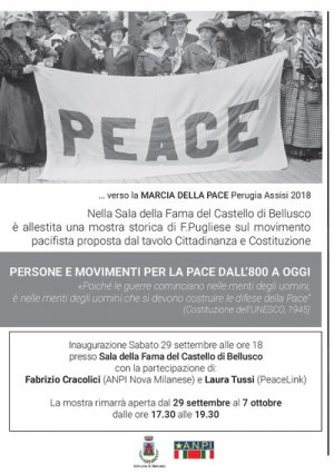 ...verso la MARCIA DELLA PACE Perugia Assisi 2018