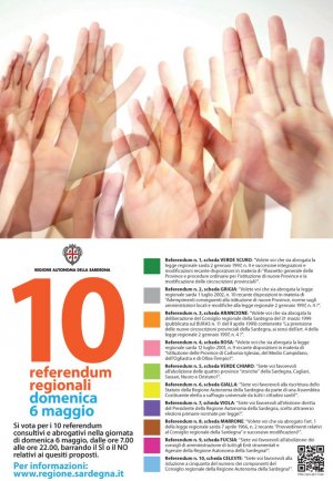 Sardegna: domenica si votano i referendum regionali