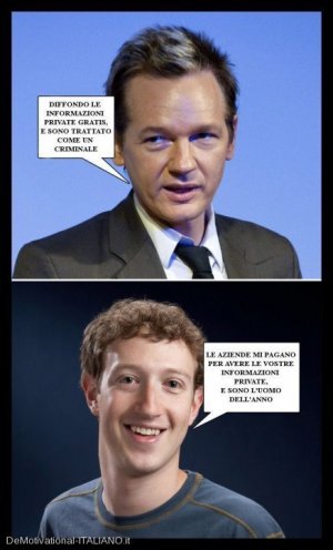 C'è poco da ridere: Zuckerberg vs Assange