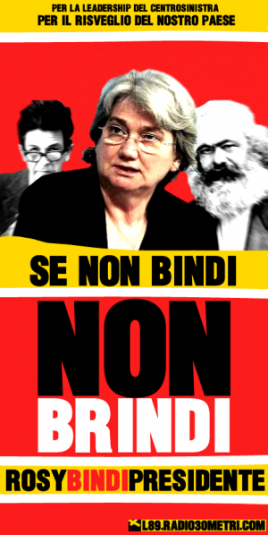 ‘Se non Bindi, non brindi', l'alternativa “Spinaceto”