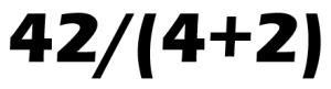 42/(4+2)