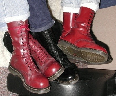 Anfibi imitazione dr martens clearance