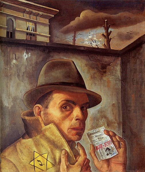 Felix Nussbaum, Autoritratto con passaporto ebraico, 1943