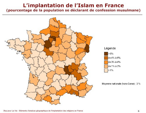 Popolazione di religione islamica in Francia Popolazione di religione islamica in Francia