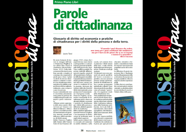 Mosaico di pace presenta il libro Parole di cittadinanza AgoraVox Italia