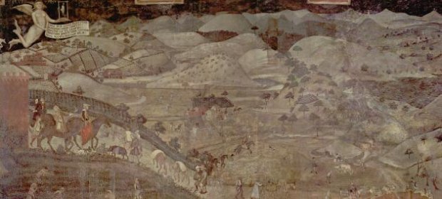 Ambrogio Lorenzetti, Effetti del Buon Governo in campagna, 1338-1339, Sala della Pace, Palazzo Pubblico, Siena