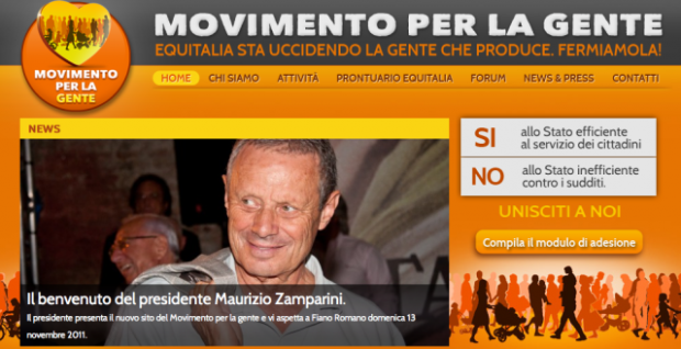 Home page di «Movimento per la gente»