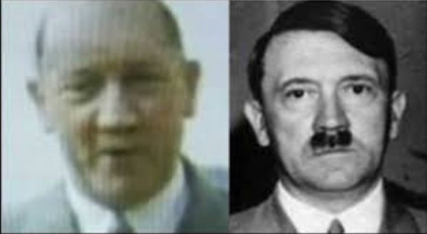 La foto di sinistra ritrae un 'probabile' Hitler anziano