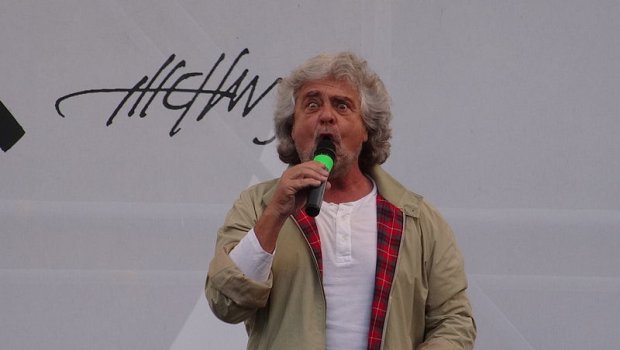 Beppe Grillo a San giovanni in laterano 23 maggio 2014