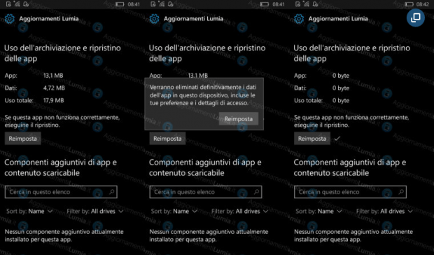 reset app