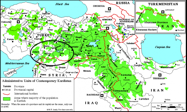 MAPPA ISIS TURCHIA