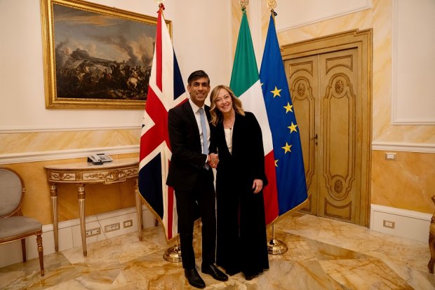 Rishi Sunak, Giorgia Meloni Rishi Sunak, Giorgia Meloni