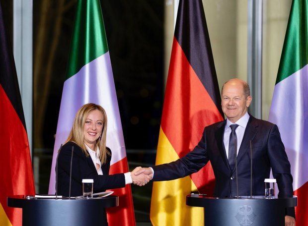 Giorgia Meloni Olaf Scholz Giorgia Meloni Olaf Scholz