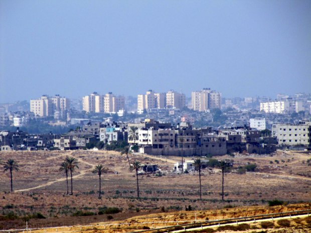 Striscia di Gaza vista da Israele
