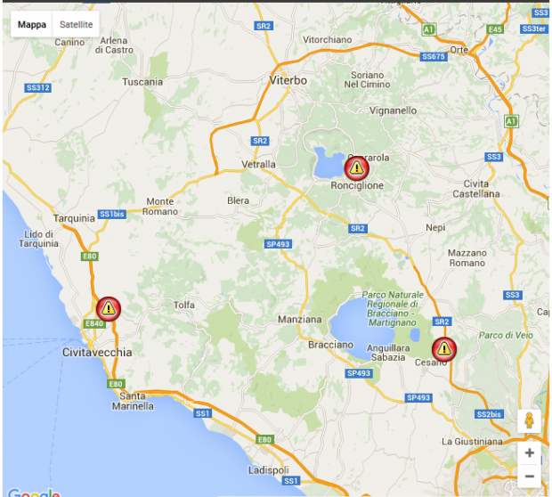 La mappa segreta delle armi chimiche (Fonte l'Espresso)