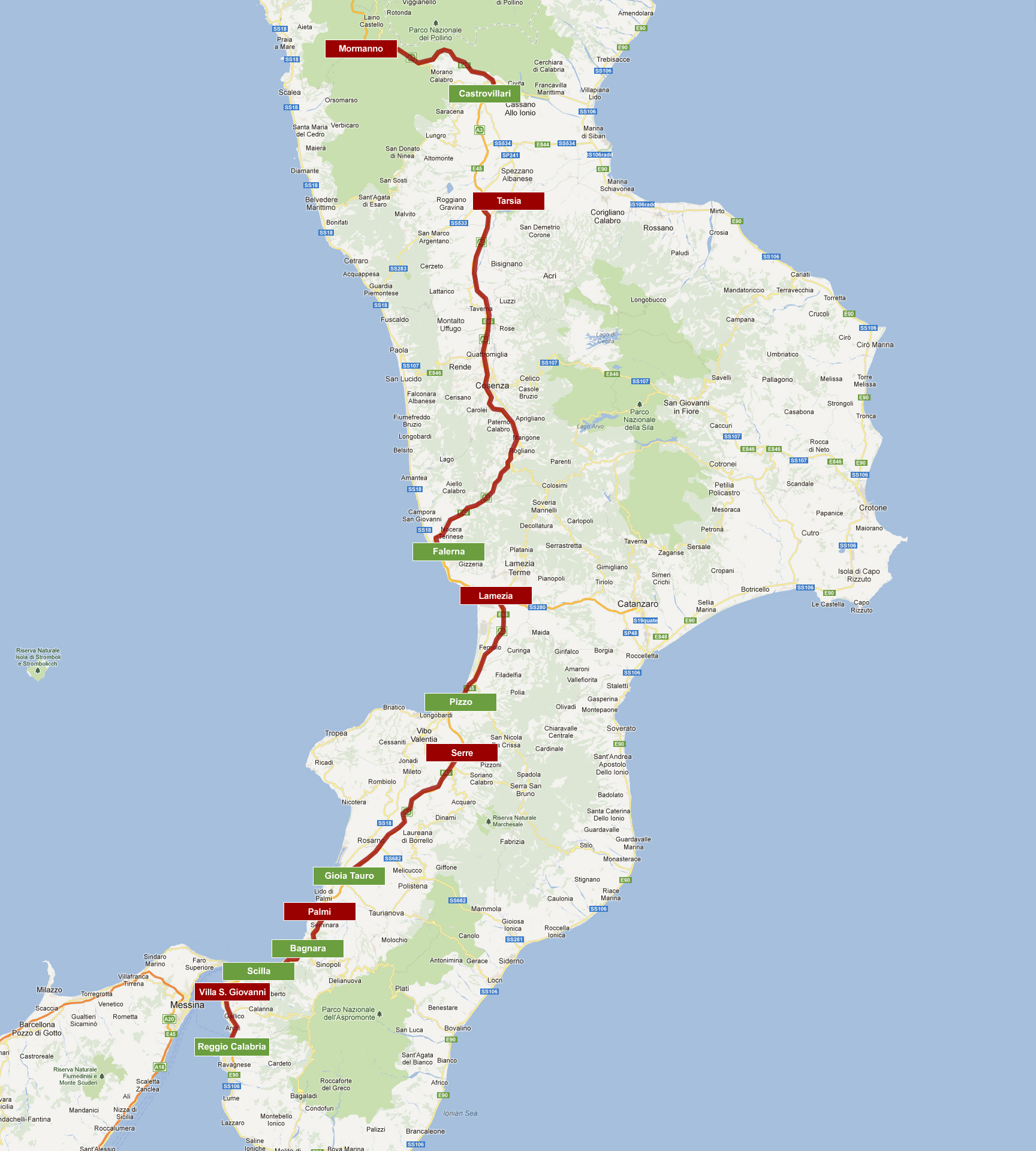 INFOGRAFICA &nbsp;  | &nbsp; A3, La salerno-Reggio Calabria cosca per cosca &nbsp; &nbsp;
